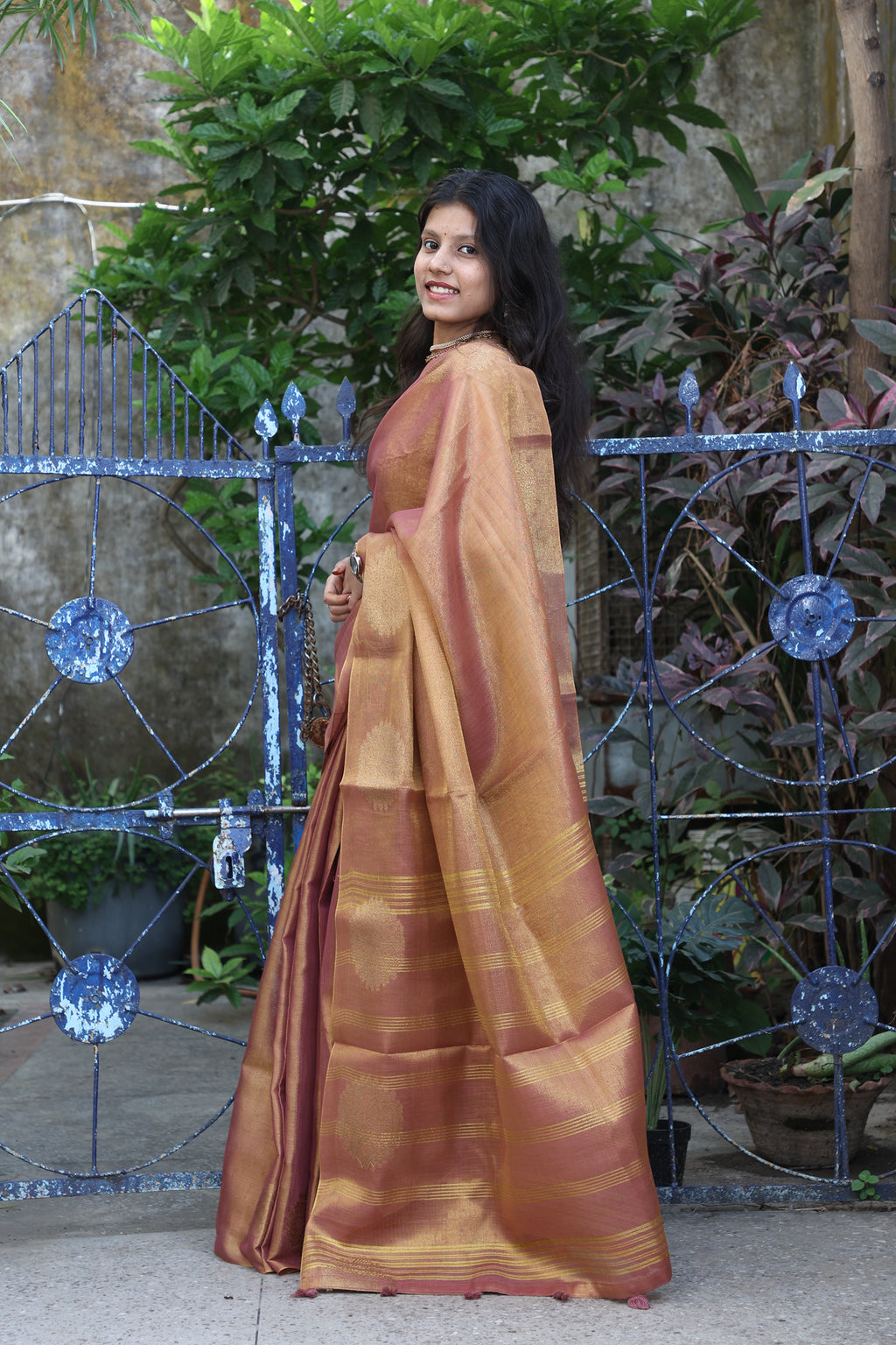 Tissue Silk Maheshwari Saree