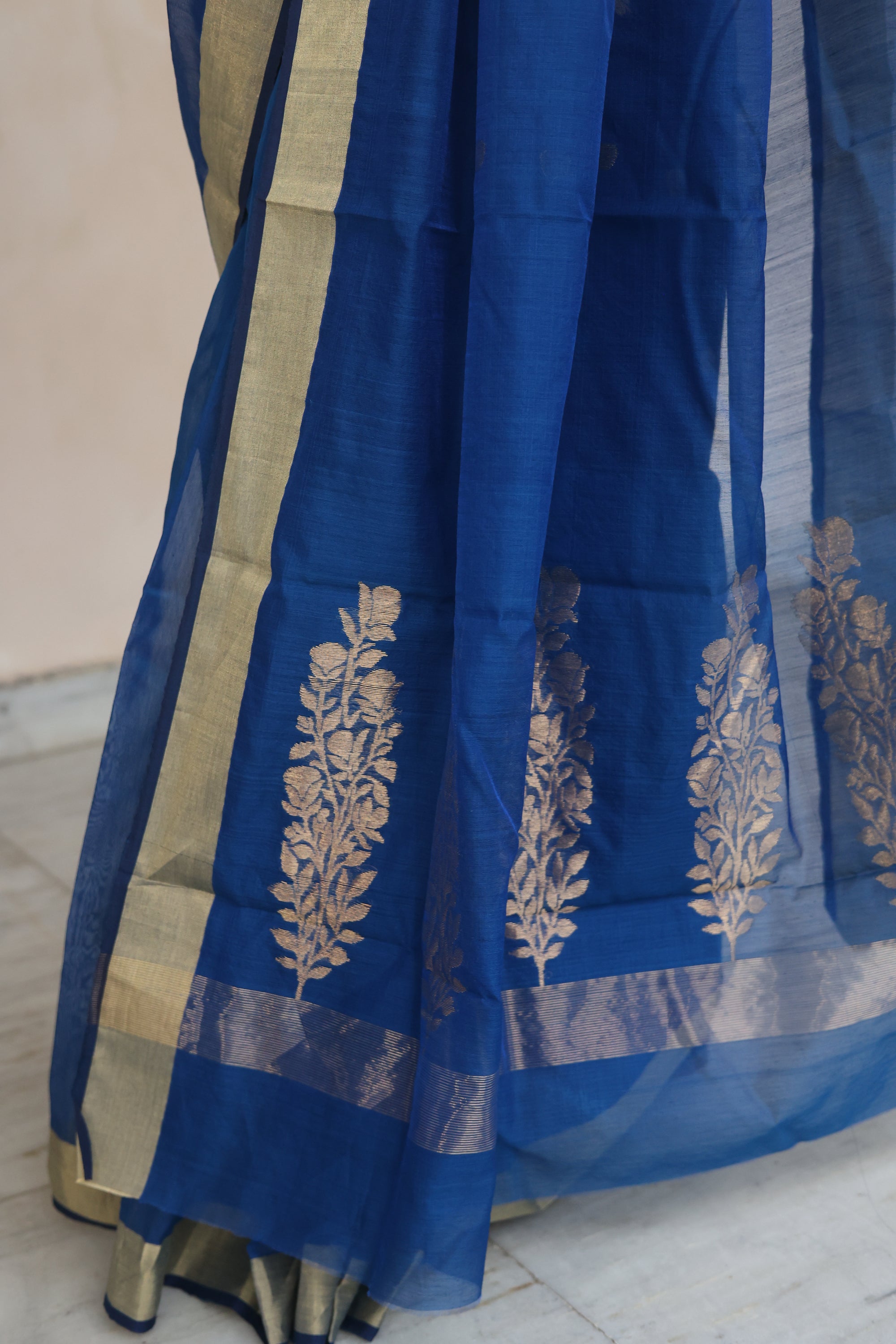 Leaf Whisper Chanderi Saree