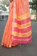 Traditional Checks Maheshwari Saree
