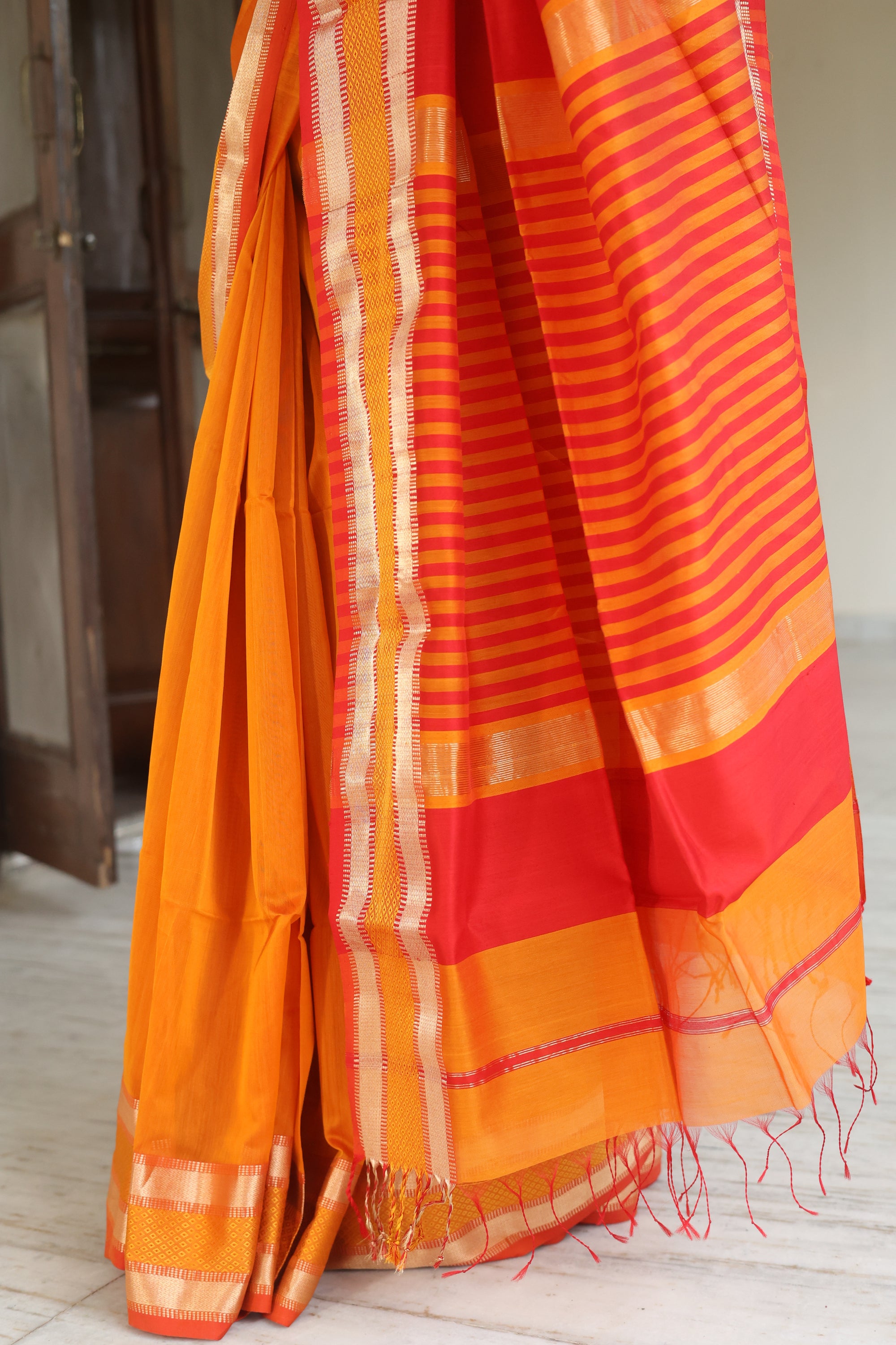 Maheshwari Timeless Stripes Saree